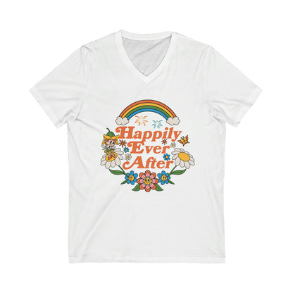 Happily Ever After Unisex Jersey Short Sleeve V-Neck Tee