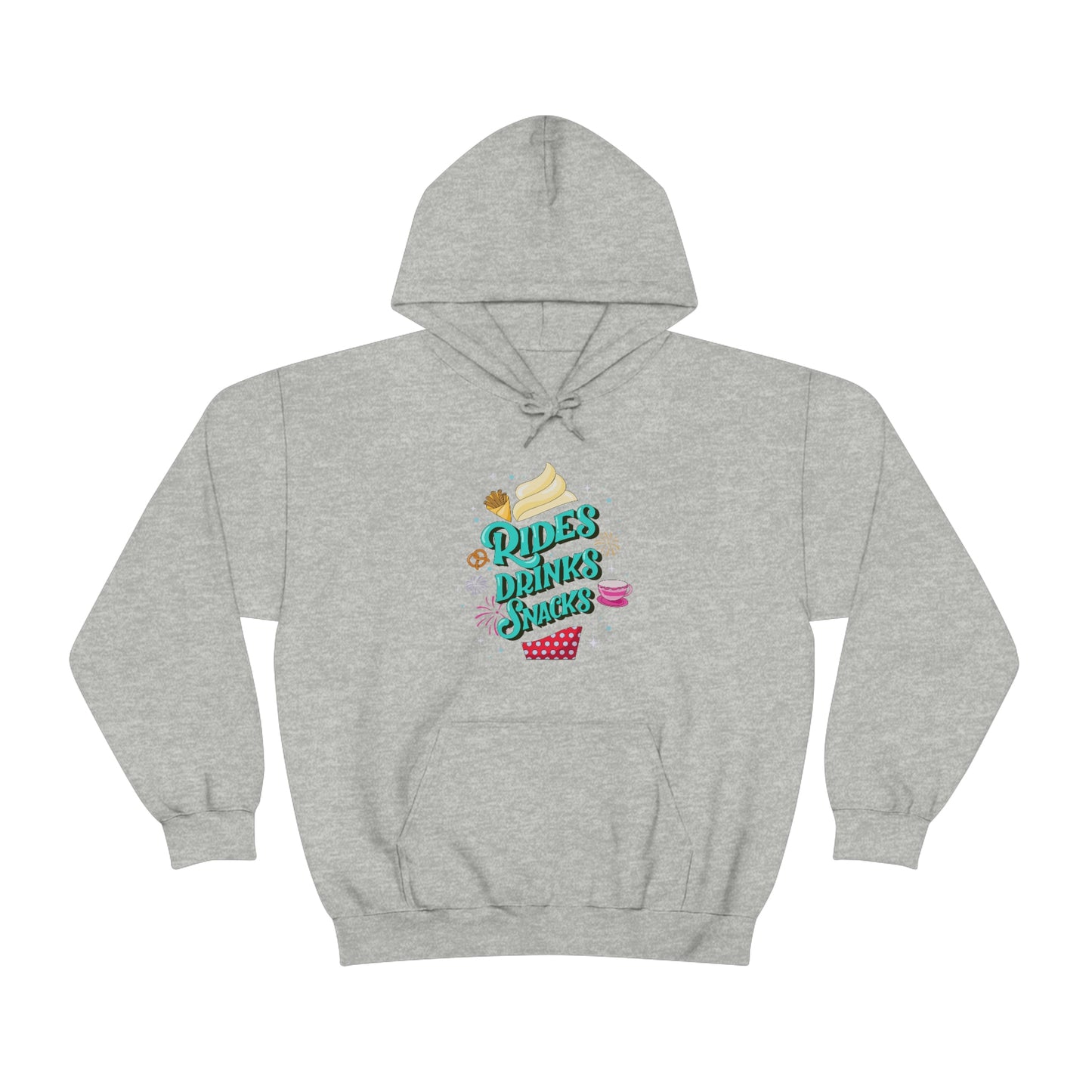 Rides, Drinks, Snacks - Adult Hoodie Sweatshirt