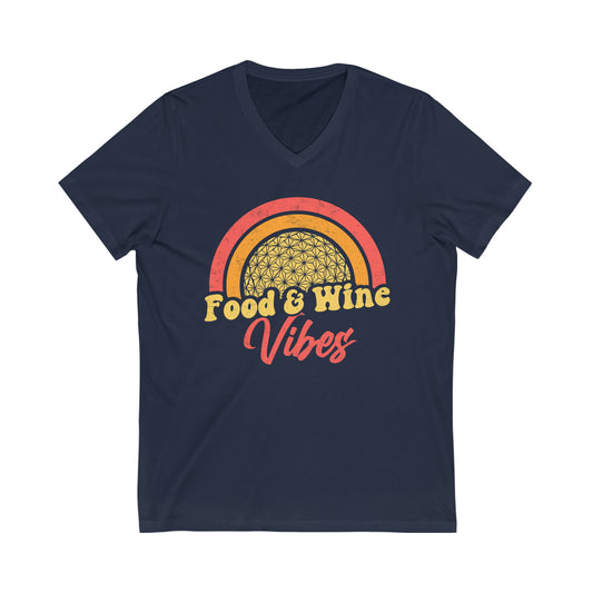 EPCOT Food and Wine Festival Vneck TShirt Red Vibes